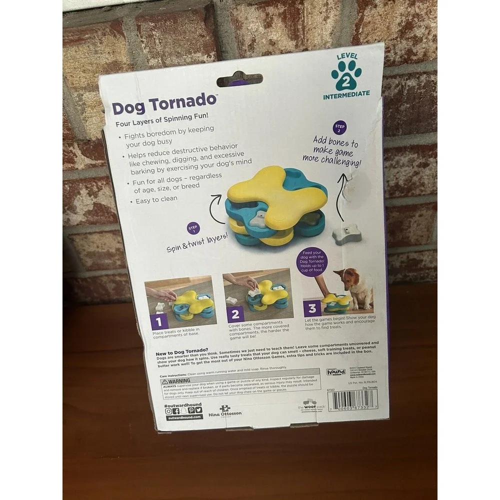 Dog Tornado Spinning Treat Toy Outward Hound Skill Level 2 Treat Dispensing
